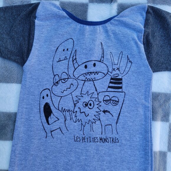 Henry and Claire Monsters Pull On Short Sleeve Romper Size 18-24m - Picture 2 of 5